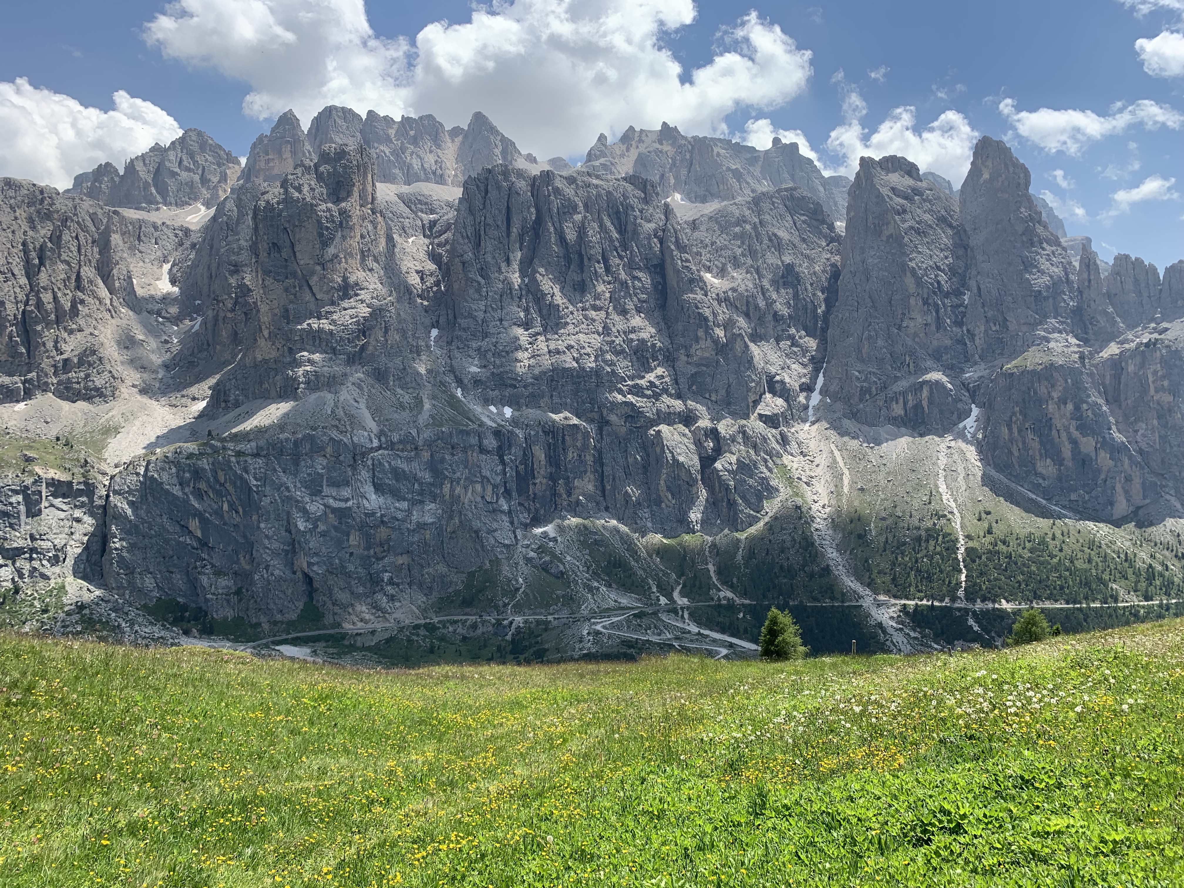 a large mountain face